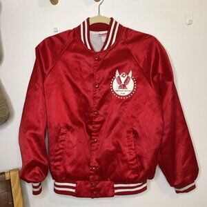 SOLD - Classic 90's Red White Vintage American Soccer Club Athletic Track Jacket